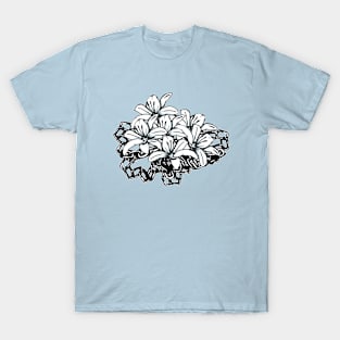 Flowers and Chains black and white T-Shirt